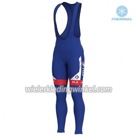 Fietsbroek Lang met Bretels 2018 FDJ N001 Winter Thermal Fleece